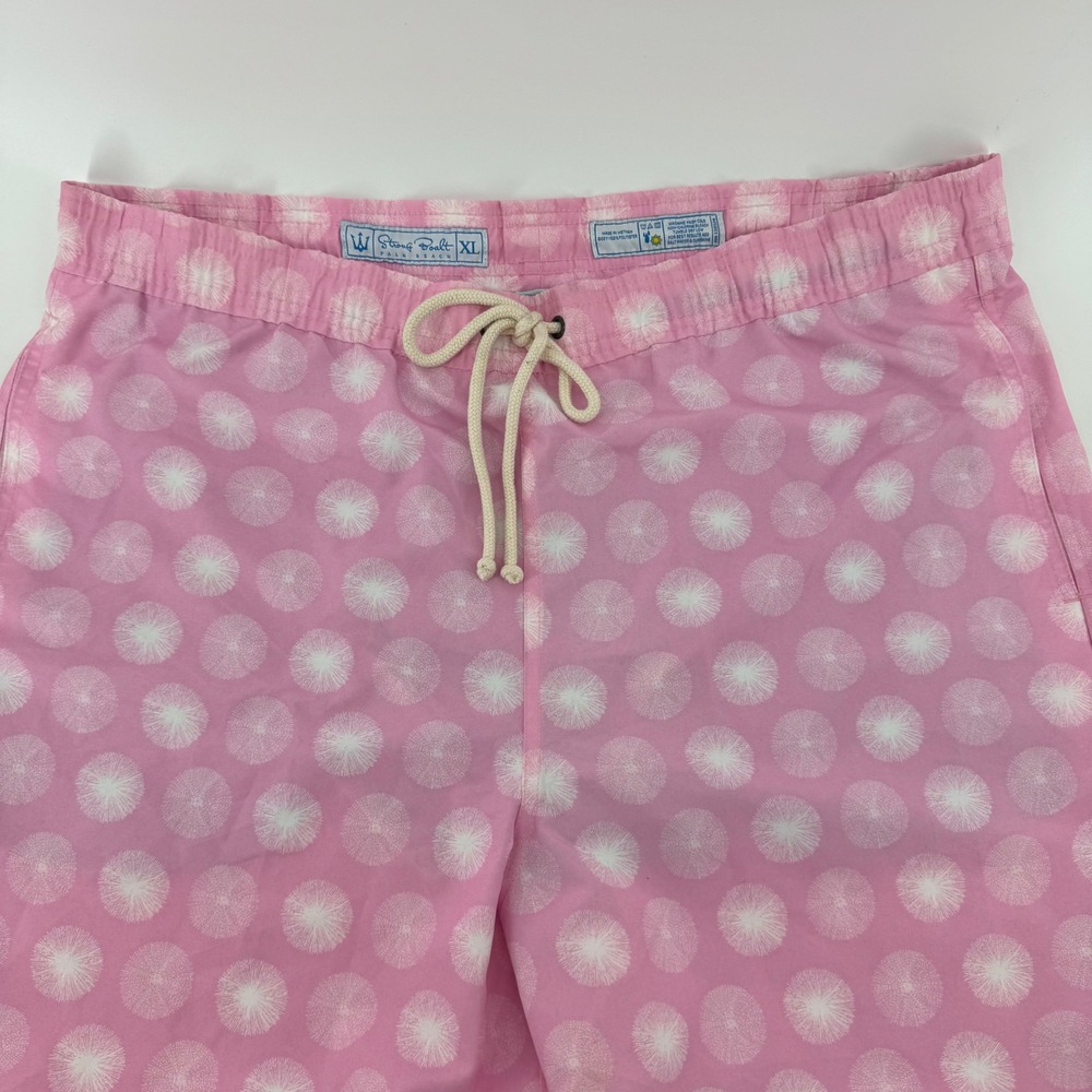 Strong Boalt Swim Trunks Men XL Palm Beach Geometric Board Shorts‎ Pink